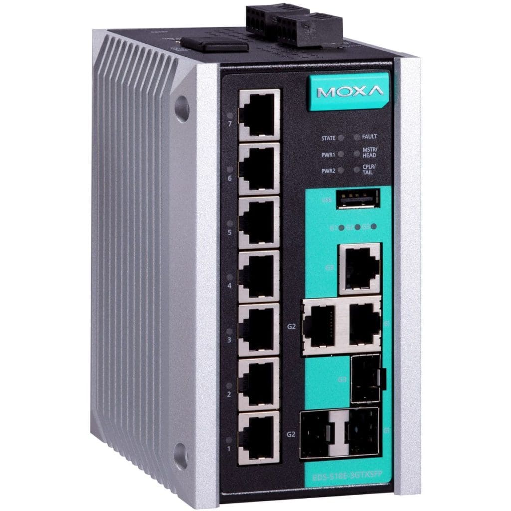 EDS-510E Layer 2 Managed Industrie Switch von Moxa