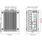 Zeichnung des EDS-510E Layer 2 Managed Industrie Switch von Moxa