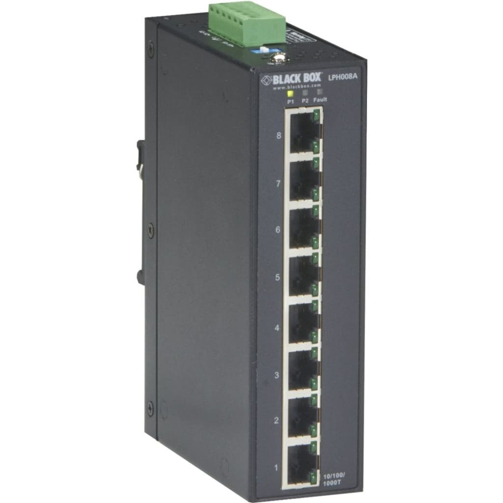 LPH008A-R2 industrieller Gigabit PoE Switch von Black Box