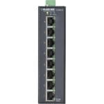 Vorderseite des LPH008A-R2 industriellen Gigabit PoE Switch von Black Box