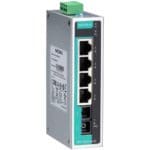 EDS-205A-M-SC kompakter Unmanaged Switch mit 4x RJ45 und 1x Multi-Mode SC Anschluss von Moxa