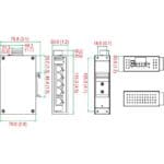 Zeichnung des EDS-205A kompakter Unmanaged Switch von Moxa