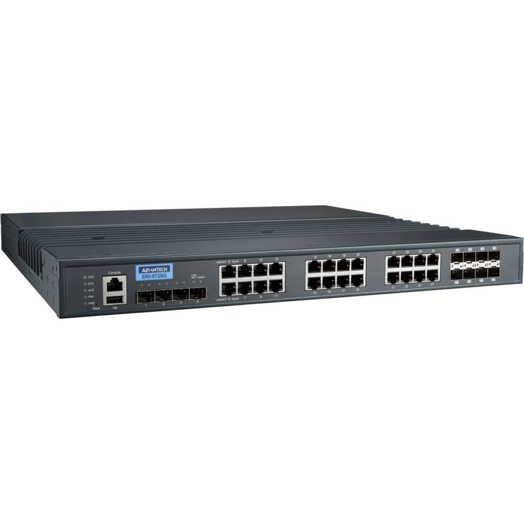 EKI-9728G-4X8CI Industrieller Layer 3 Netzwerk Switch von Advantech