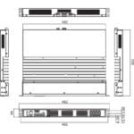 Zeichnung des EKI-9728G-4X8CI industriellen Layer 3 Netzwerk Switch von Advantech