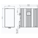 Zeichnung des L106-F2G industriellen Layer 2 Netzwerk Switch von Westermo