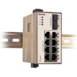 L210-F2G Managed Layer 3 Ethernet Switch auf einer Hutschiene von Westermo