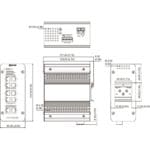 Zeichnung des PSI-1010G-24V PoE Netzwerk Switch von Westermo