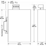 Zeichnung des EISK5-GT Unmanaged Gigabit Switch von Contemporary Controls