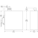 Zeichnung des EISK8-100T Unmanaged 8-Port Industrie Switch von Contemporary Controls