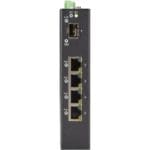 Vorderseite des LIE401A Gigabit PoE Industrie Switch von Black Box