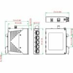 Zeichnung der EDS-G2005-EL Serie Unmanaged Entry-Level Ethernet Switches von Moxa